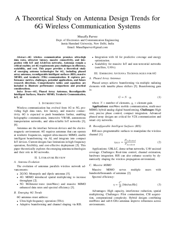 (PDF) A Theoretical Study on Antenna Design Trends for 6G Wireless ...
