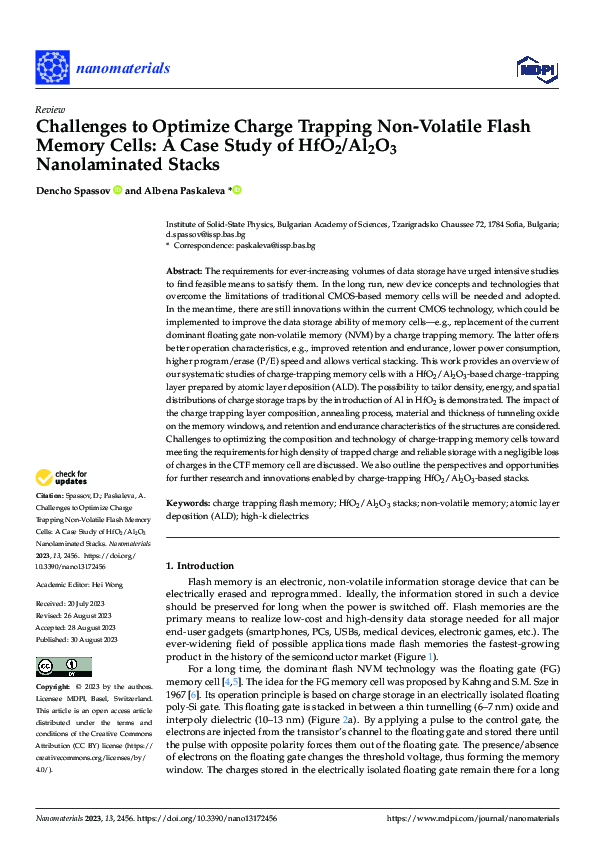 (PDF) Challenges to Optimize Charge Trapping Non-Volatile Flash Memory ...