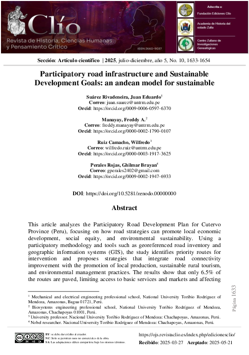 (PDF) Participatory road infrastructure and Sustainable Development ...