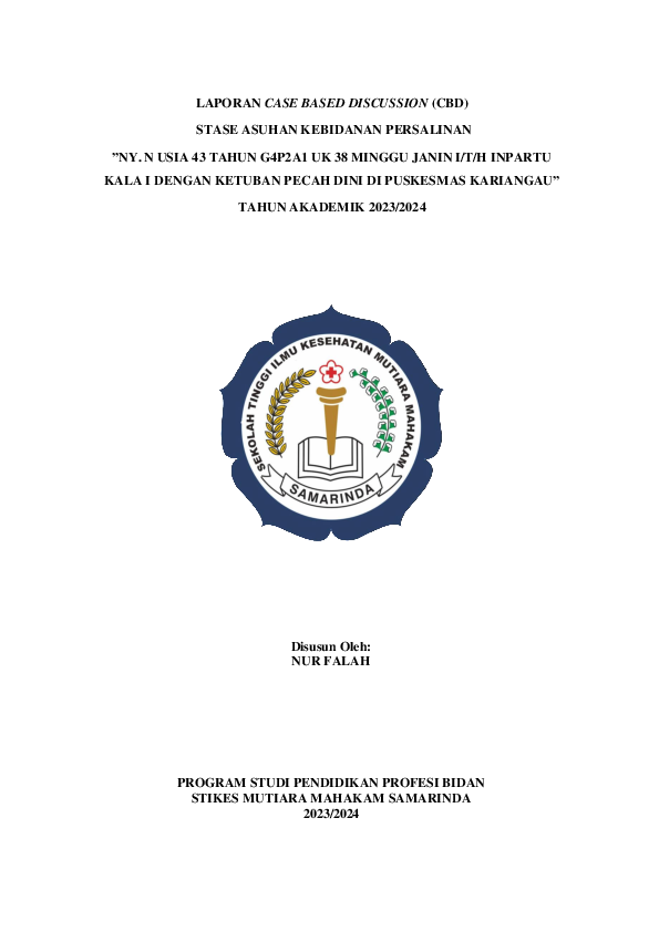 (PDF) Case Based Discussion Persalinan