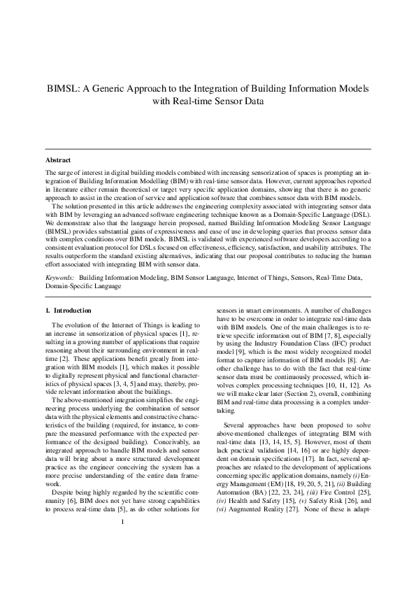(PDF) BIMSL: A generic approach to the integration of building ...