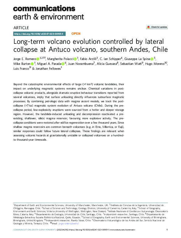 (PDF) Long-term volcano evolution controlled by lateral collapse at ...