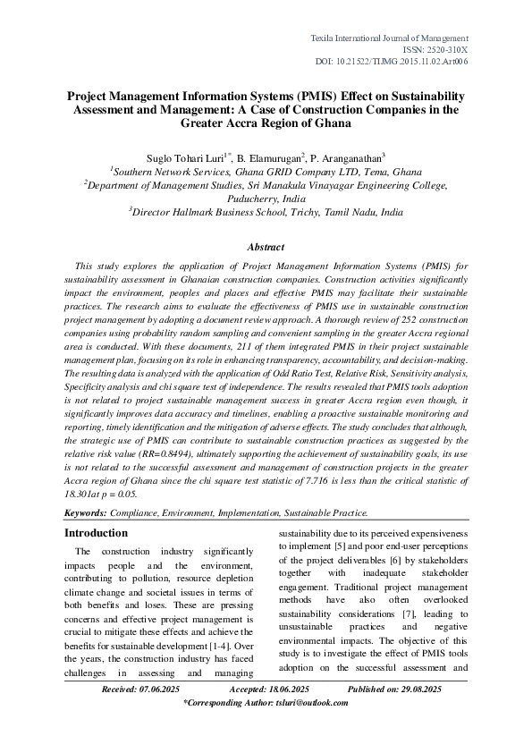 (PDF) Project Management Information Systems (PMIS) Effect on ...