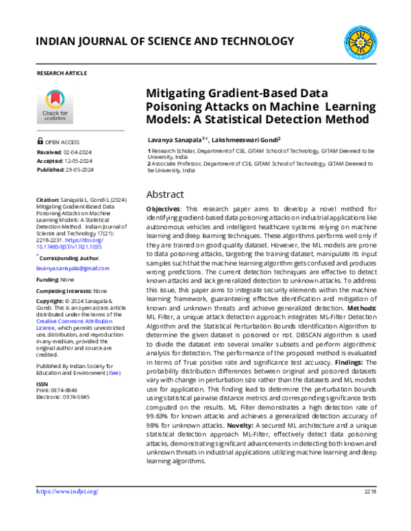 (PDF) Mitigating Gradient-Based Data Poisoning Attacks on Machine ...