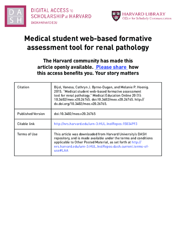 (PDF) Medical student web-based formative assessment tool for renal ...