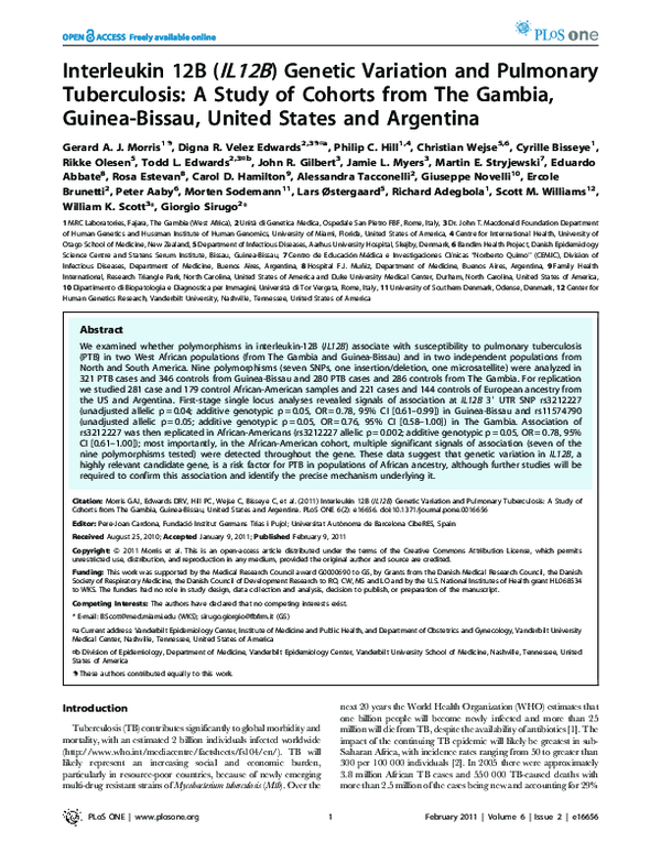 (PDF) Correction: Interleukin 12B (IL12B) Genetic Variation and ...