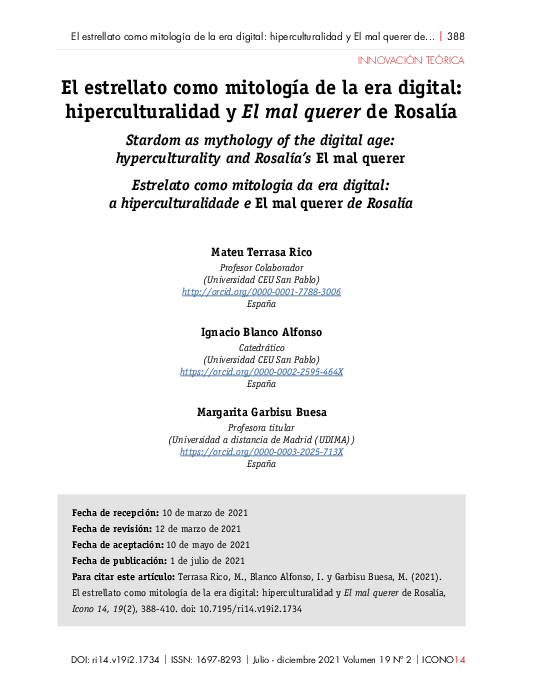 (PDF) El estrellato como mitología de la era digital: hiperculturalidad ...