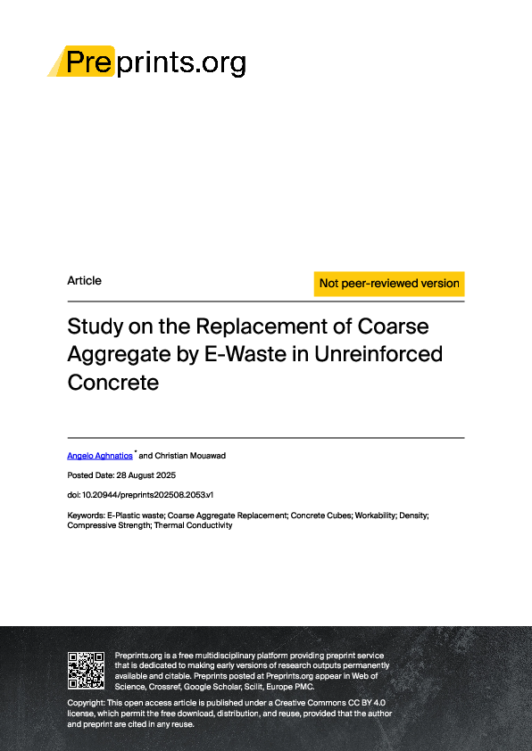(PDF) Study on the Replacement of Coarse Aggregate by E-Waste in ...
