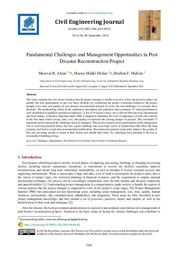 (PDF) Fundamental Challenges and Management Opportunities in Post ...