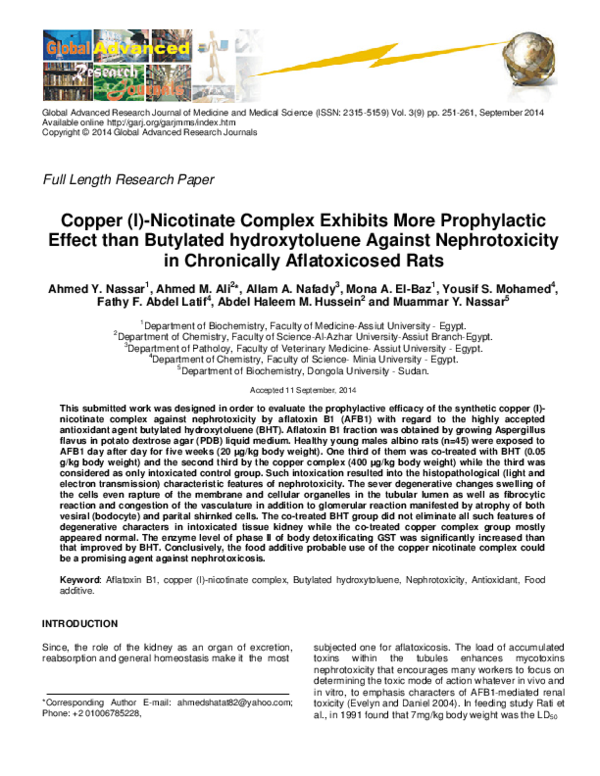 (PDF) Copper (I)-Nicotinate Complex Exhibits More Prophylactic Effect ...
