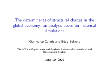 (PDF) The determinants of structural change in the global economy. An ...