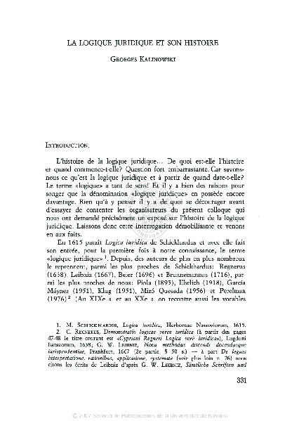 (PDF) LA LOGIQUE JURIDIQUE ET SON HISTOIRE