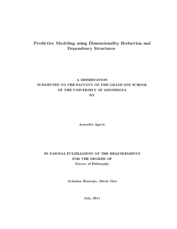 (PDF) Predictive Modeling using Dimensionality Reduction and Dependency ...