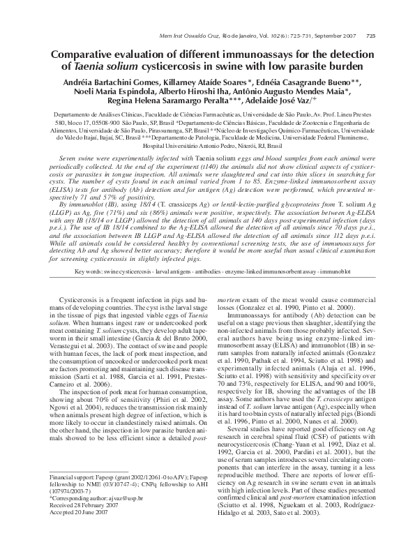 (PDF) Comparative evaluation of different immunoassays for the ...