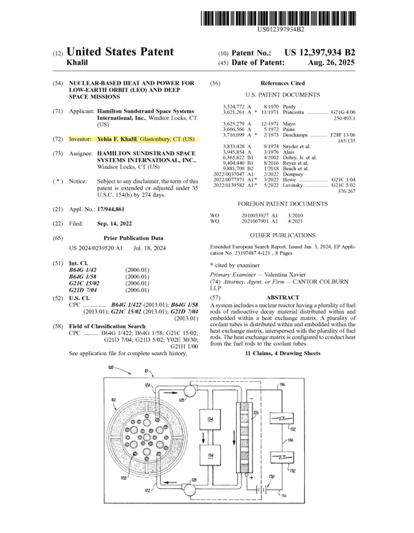 (PDF) Yehia F. Khalil (Patent Inventor, 2025). Nuclear based heat and ...