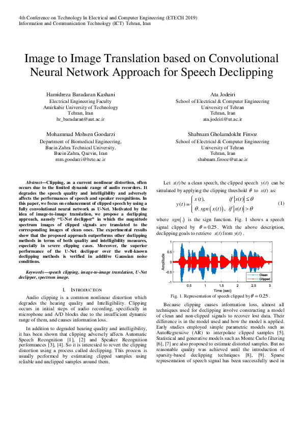 (PDF) Image to Image Translation based on Convolutional Neural Network ...