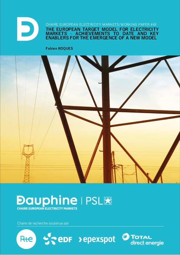 (PDF) The European Target Model for Electricity Markets – Achievements ...