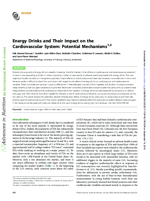 (PDF) Energy Drinks and Their Impact on the Cardiovascular System ...