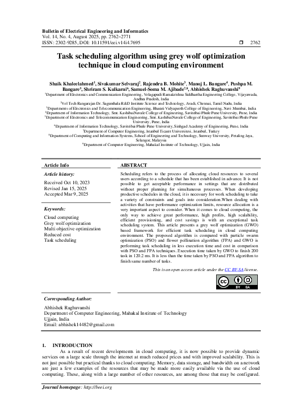 (PDF) Task scheduling algorithm using grey wolf optimization technique ...