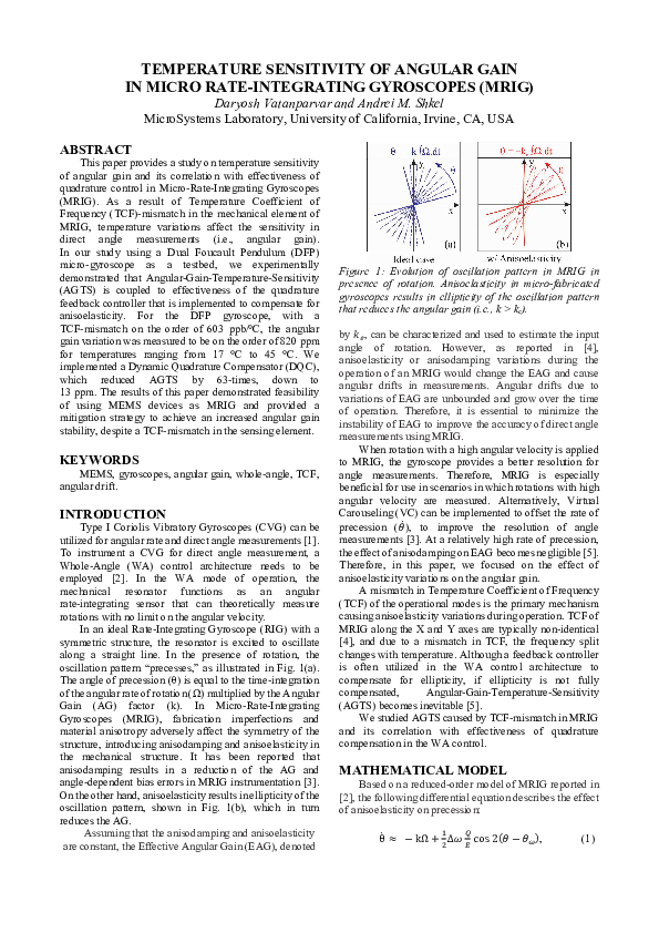 (PDF) Temperature Sensitivity of Angular Gain in Micro Rate-Integrating ...