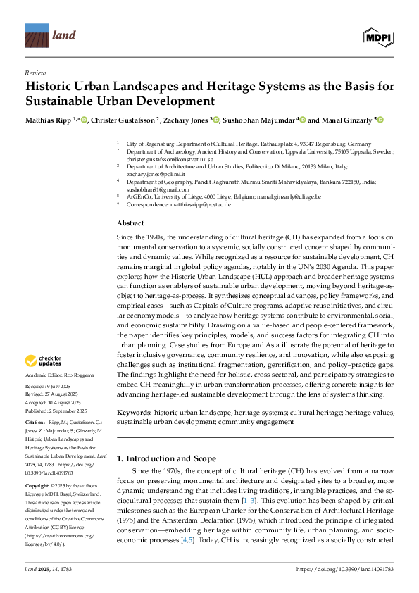 (PDF) Historic Urban Landscapes and Heritage Systems as the Basis for ...