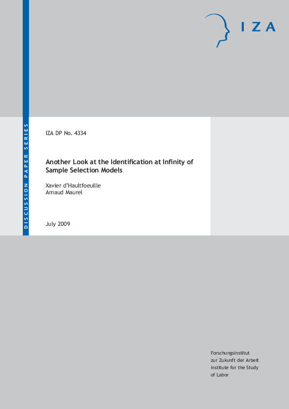 (PDF) Another Look at the Identification at Infinity of Sample ...