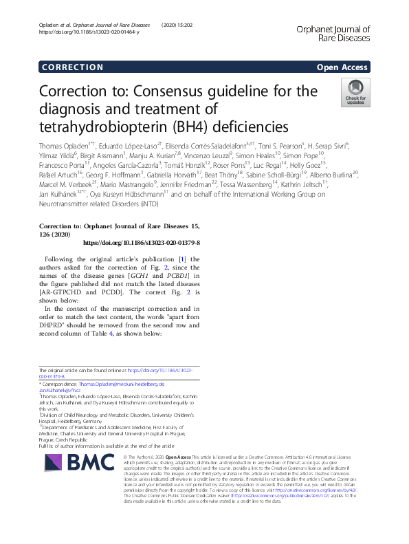 (PDF) Correction to: Consensus guideline for the diagnosis and ...