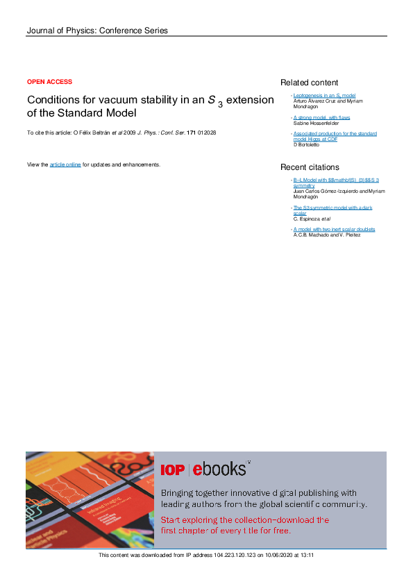 (PDF) Conditions for vacuum stability in anS3extension of the Standard ...