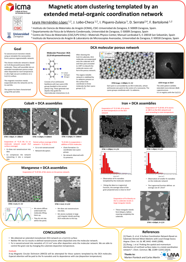 (PDF) Magnetic atom clustering templated by an extended metal-organic ...