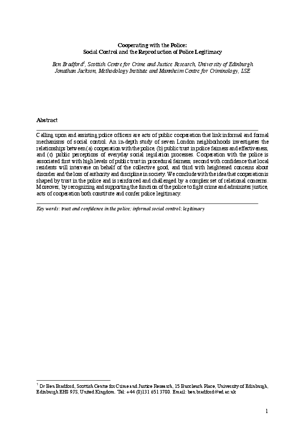 Procedural justice policing picture