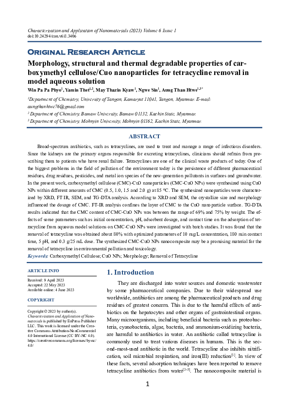 (PDF) Morphology, structural and thermal degradable properties of ...