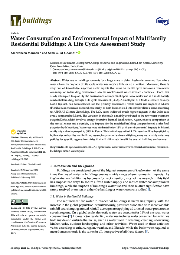 Image result for (PDF) Water Consumption and Environmental Impact of Multifamily ...