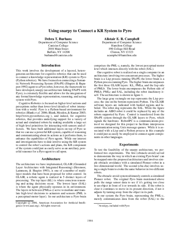(PDF) Using snarpy to Connect a KR System to Pyro
