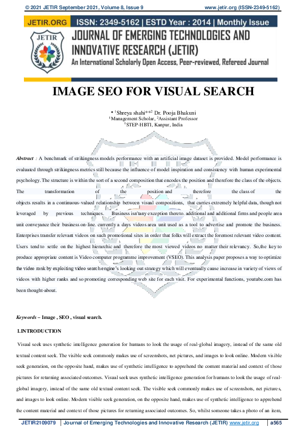 (PDF) Image Seo for Visual Search