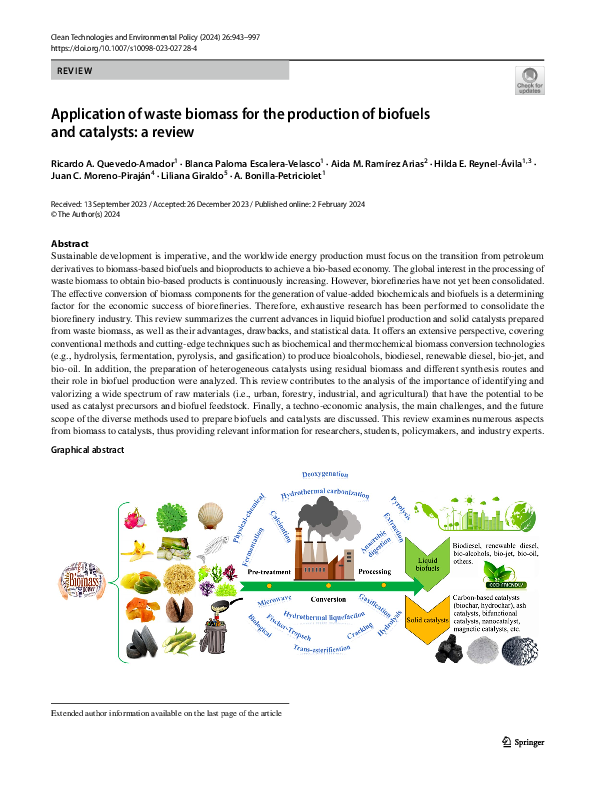 (PDF) Application of waste biomass for the production of biofuels and ...