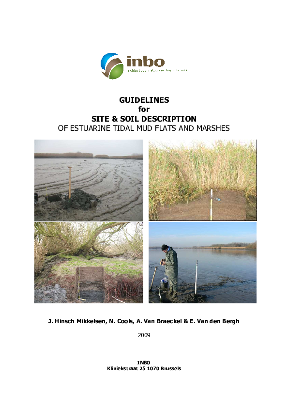 (PDF) Guidelines for Site and Soil description of estuarine tidal mud ...