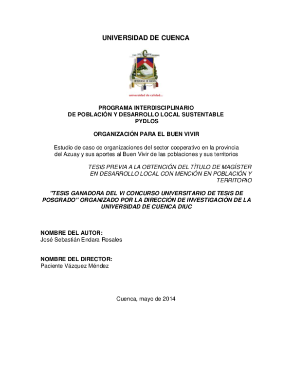 (PDF) Estudio de caso de organizaciones del sector cooperativo en la ...