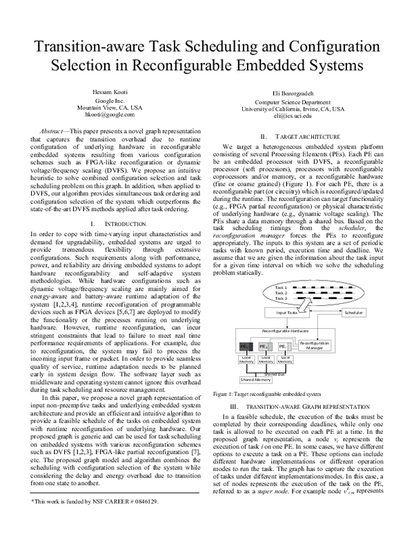 (PDF) Transition-aware task scheduling and configuration selection in ...