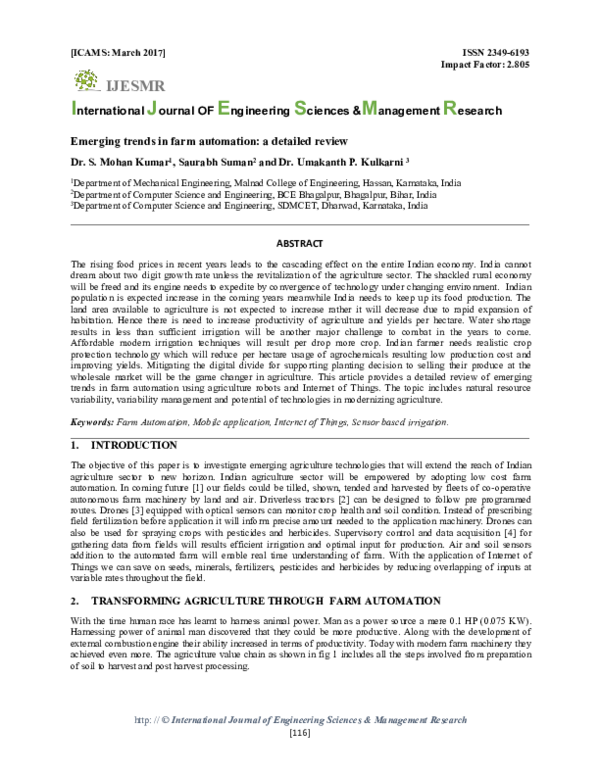(PDF) International Journal OF Engineering Sciences &Management Research