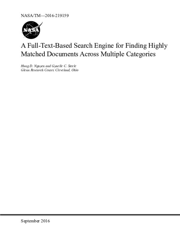 (PDF) A Full-Text-Based Search Engine for Finding Highly Matched ...