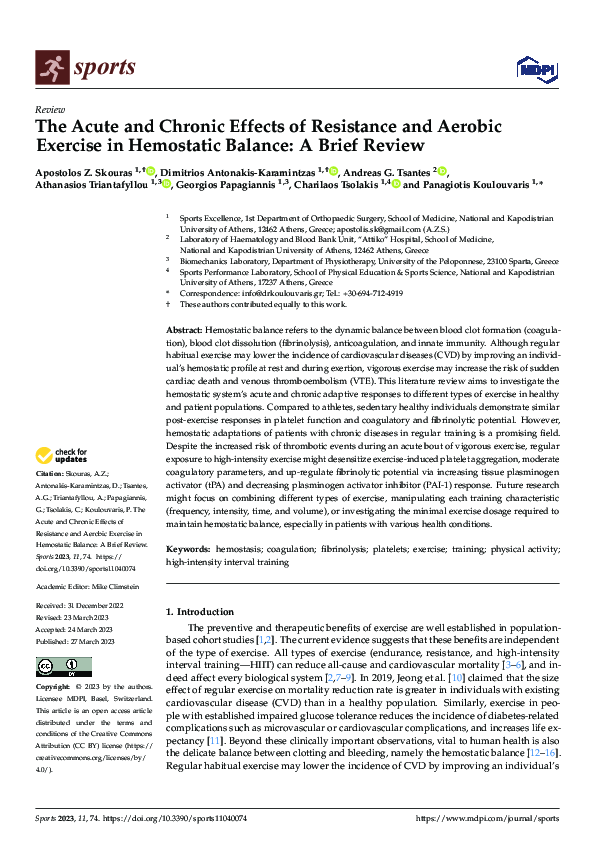 (PDF) The Acute and Chronic Effects of Resistance and Aerobic Exercise ...