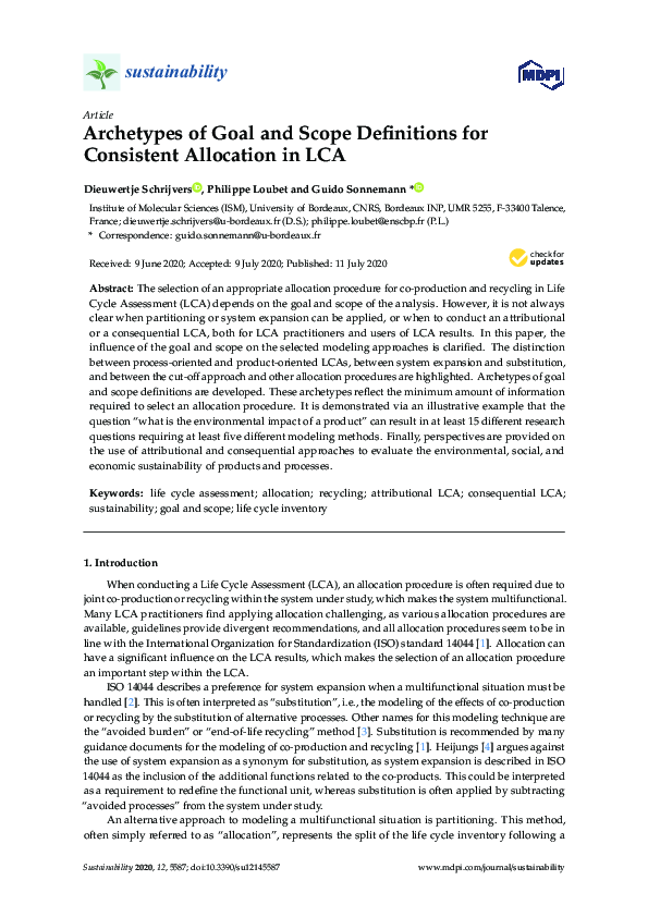 (PDF) Archetypes of Goal and Scope Definitions for Consistent ...