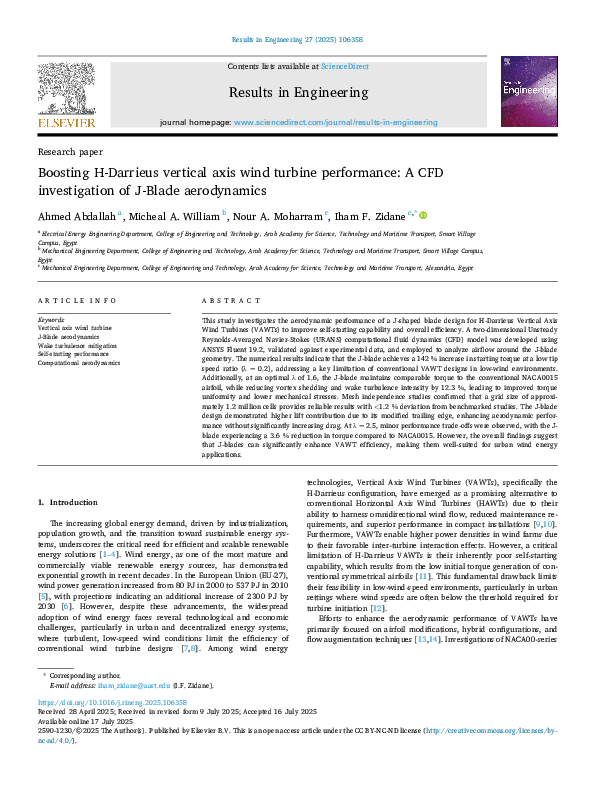(PDF) Boosting H-Darrieus vertical axis wind turbine performance: A CFD ...