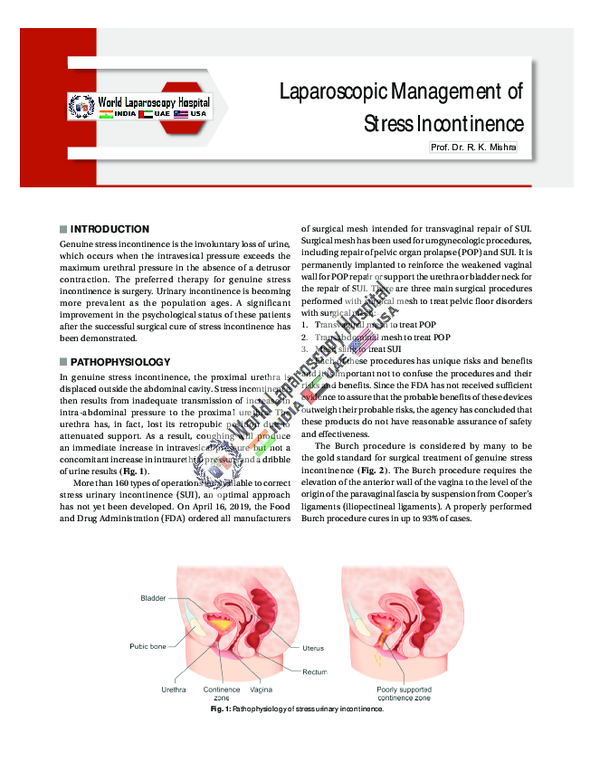 (PDF) Laparoscopic Management of Stress Incontinence