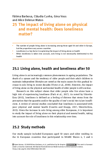 (PDF) 25. The impact of living alone on physical and mental health ...
