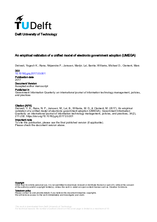 (PDF) An empirical validation of a unified model of electronic ...