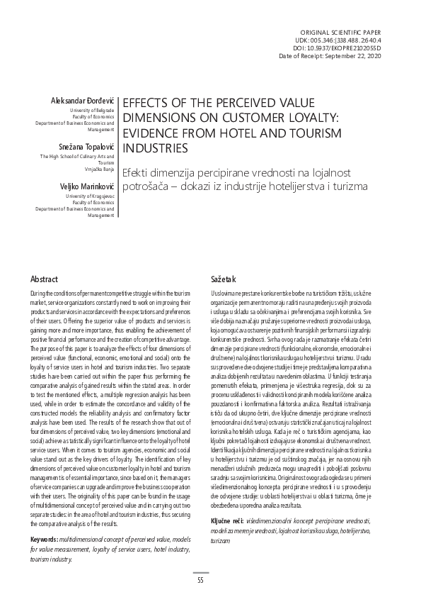 (PDF) Effects of the perceived value dimensions on customer loyalty ...