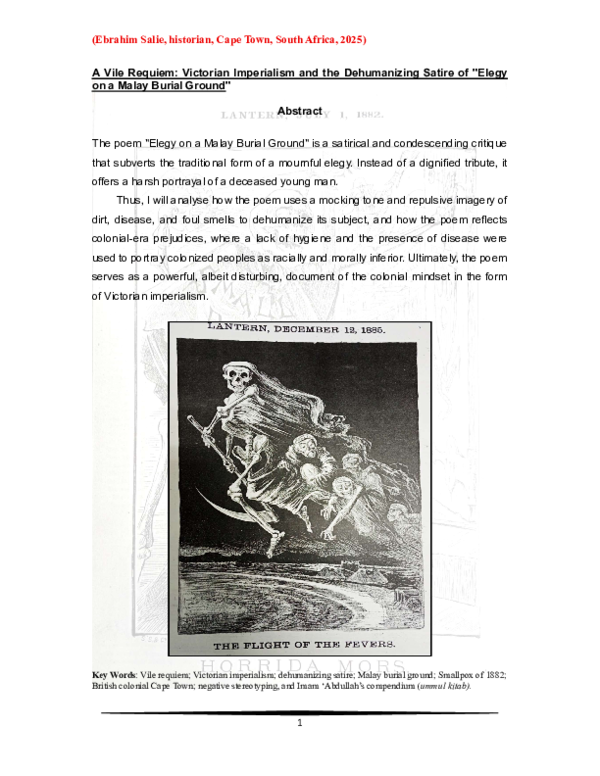 (PDF) A Vile Requiem: Victorian Imperialism and the Dehumanizing Satire ...