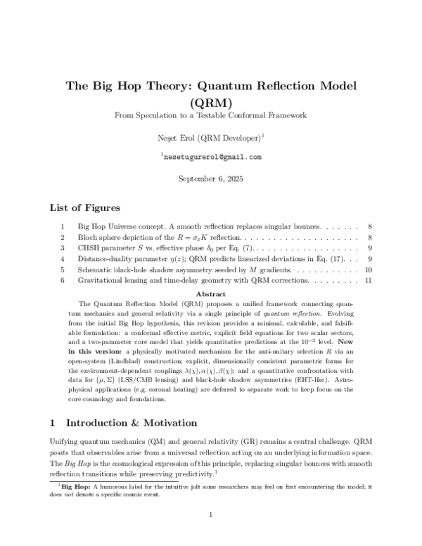 (PDF) The Big Hop Theory: Quantum Reflection Model (QRM).v2
