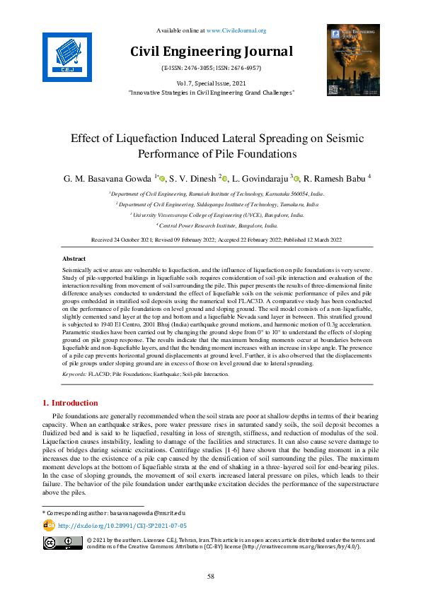 (PDF) Effect of Liquefaction Induced Lateral Spreading on Seismic ...